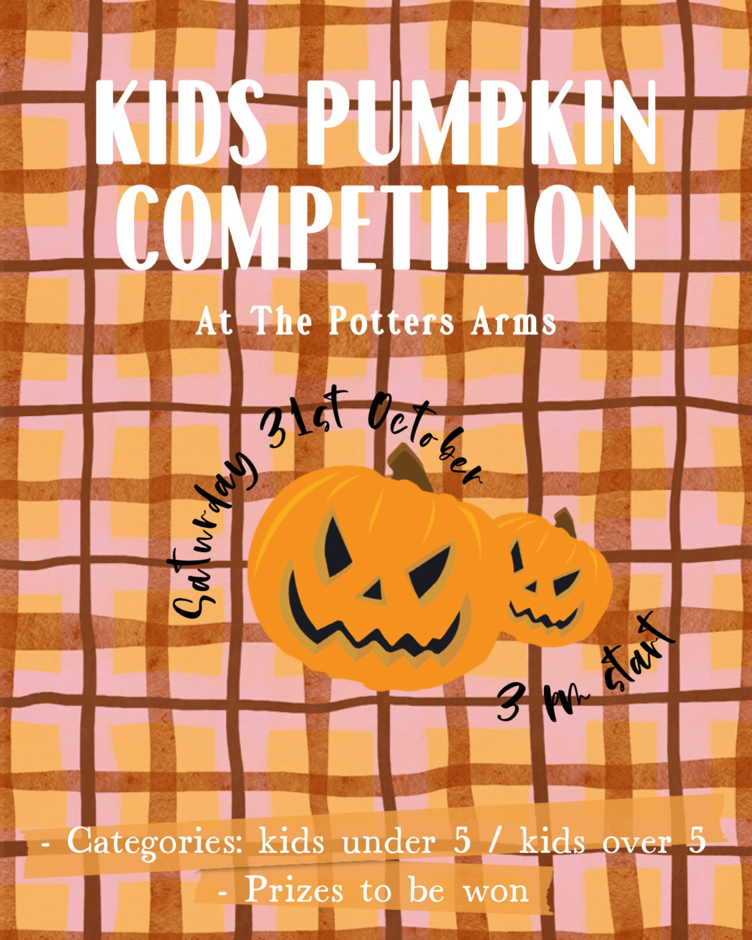 Kids Pumpkin Competition poster